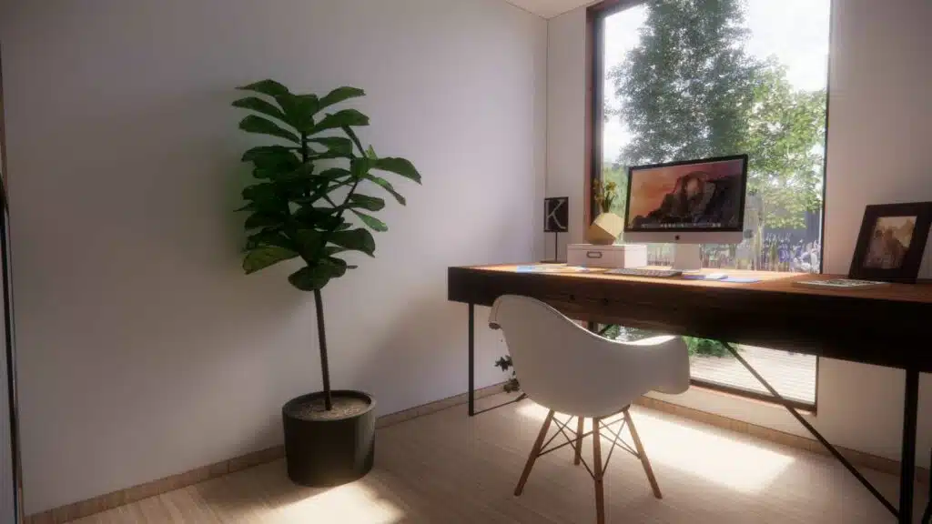 garden office pod interior