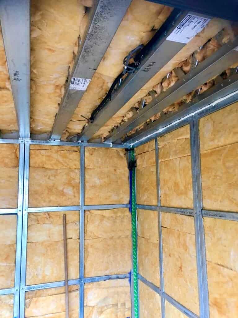 Inframe garden room insulation