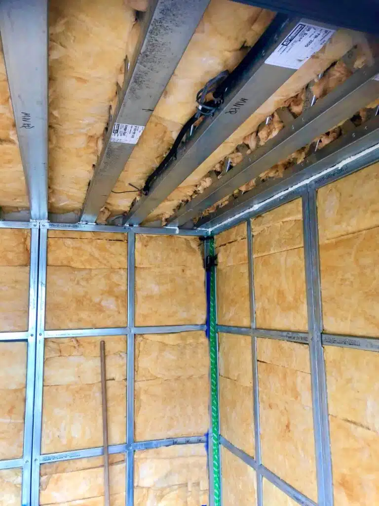 Inframe garden room insulation