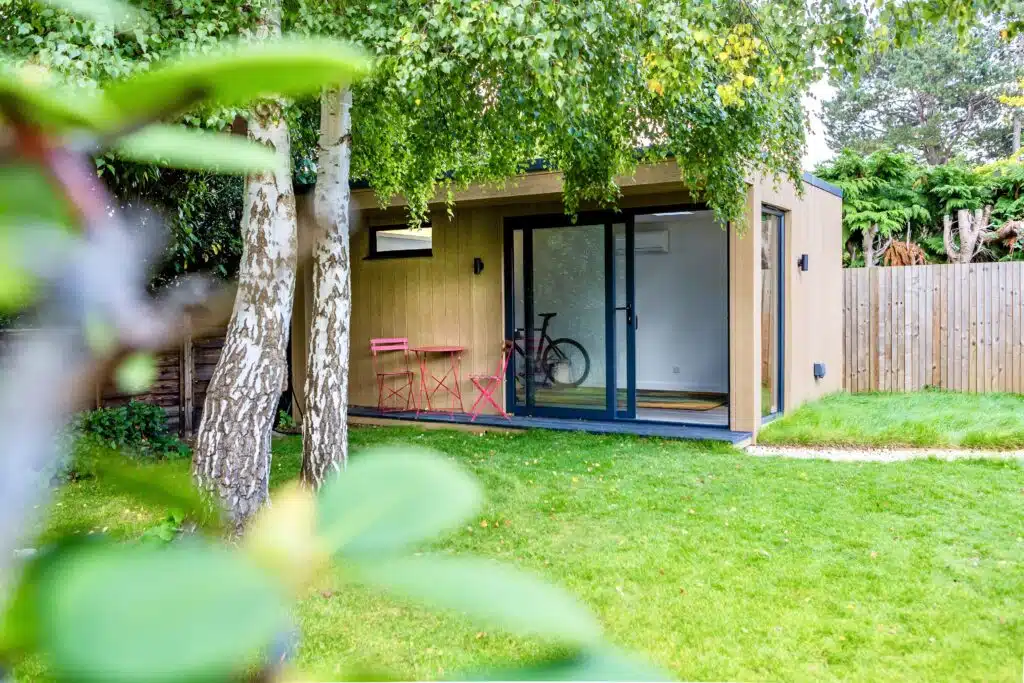 Steel framed garden room